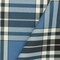 Student Blue-Black-White Plaid Poly Madras Woven Fabric By the Yard